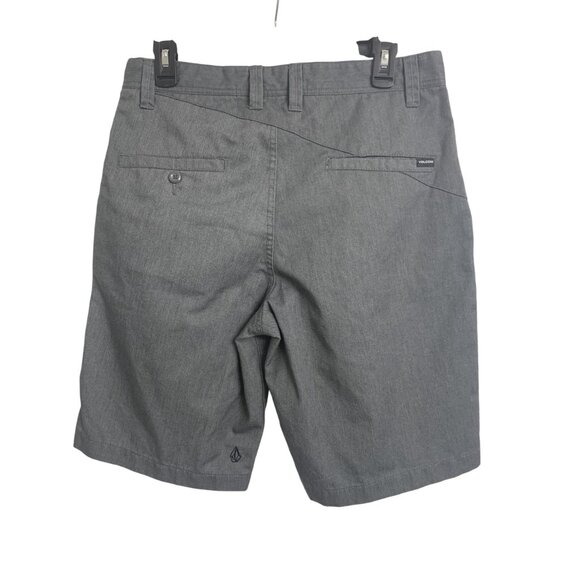 Volcom 30 Y2K Minimalist Casual Classic Shorts 4 Pockets Gray Blue Cotton Blend - Picture 3 of 8